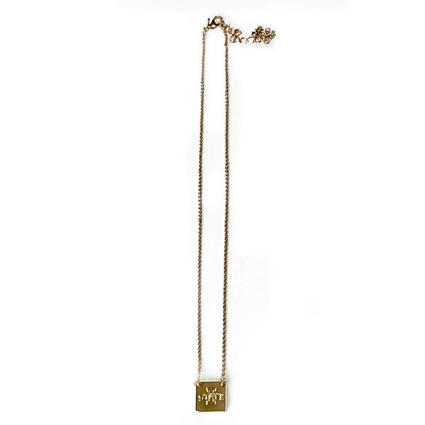 Emerson Street Gold Square I-State Necklace